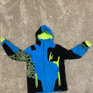 Spyder Blue and Neon Yellow Jacket